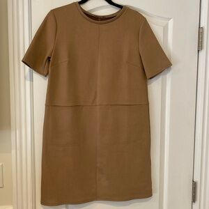 Zara woman’s beige tan soft mini dress short sleeve Sz M